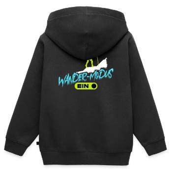 Bergwandern Wandern Wanderer Gletscher Statement - Kinder Premium Organic Zip Hoodie - Schwarz - Hinten - AI Model Kid Male (0cm)
