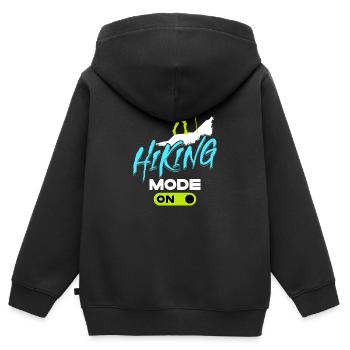 Glacier Randonnée Randonneurs Montagnes Visites de déclaration - Sweat Premium à capuche zippé enfant bio - noir - Dos - AI Model Kid Male (0cm)