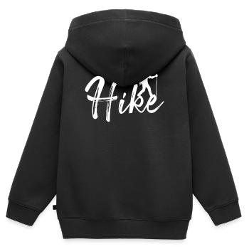 Hike Mountain Hike Hiking Statement Mountains - Kids Premium Organic Zip-up Hoodie - black - Back - AI Model Kid Male (0cm)