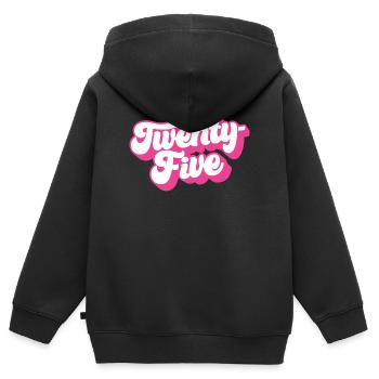 Fünfundzwanzigster 25. Geburtstag für Frauen im Alter von 25 Jahren - Kinder Premium Organic Zip Hoodie - Schwarz - Hinten - AI Model Kid Male (0cm)