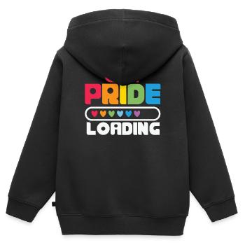 Gay Pride, LGBT; Schwul, lesbisch - Kinder Premium Organic Zip Hoodie - Schwarz - Hinten - AI Model Kid Male (0cm)