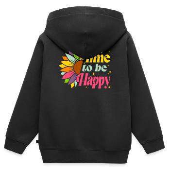 summer, hello summer, summer holidays - Kids Premium Organic Zip-up Hoodie - black - Back - AI Model Kid Male (0cm)