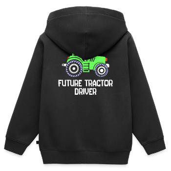 Nutzfahrzeug Statement Landleben Traktor Bauer - Kinder Premium Organic Zip Hoodie - Schwarz - Hinten - AI Model Kid Male (0cm)