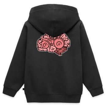 Landwirtschaft Schlepper Feld Bauernhof Traktor - Kinder Premium Organic Zip Hoodie - Schwarz - Hinten - AI Model Kid Male (0cm)