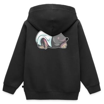 Maulwurf Braut Schleier Hochzeit - Kinder Premium Organic Zip Hoodie - Schwarz - Hinten - AI Model Kid Male (0cm)