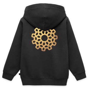 Sun Gold Ornament Yoga Meditation Concentration - Kids Premium Organic Zip-up Hoodie - black - Back - AI Model Kid Male (0cm)