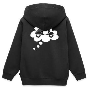 Scooter Holiday Ready Thought Bubble Italy Speech Bubble - Kids Premium Organic Zip-up Hoodie - black - Back - AI Model Kid Male (0cm)