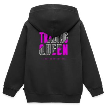 Reine du commerce - Sweat Premium à capuche zippé enfant bio - noir - Dos - AI Model Kid Male (0cm)