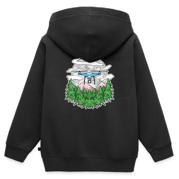 Drohne - Kinder Premium Organic Zip Hoodie - Schwarz - Hinten - AI Model Kid Male (0cm)
