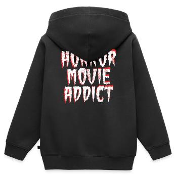 Cineast Binge Watching Theater Movies Statement - Kinder Premium Organic Zip Hoodie - Schwarz - Hinten - AI Model Kid Male (0cm)