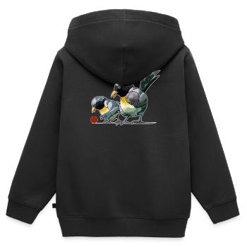 Boules de boules de boules pour pétanque - Sweat Premium à capuche zippé enfant bio - noir - Dos - AI Model Kid Male (0cm)