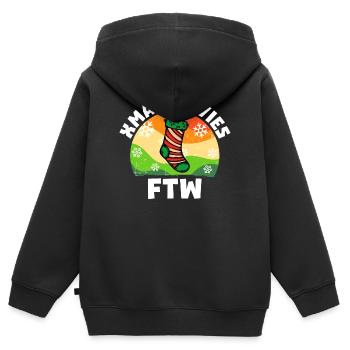 Films Déclaration Films Streaming Théâtre Cinéma DVD - Sweat Premium à capuche zippé enfant bio - noir - Dos - AI Model Kid Male (0cm)