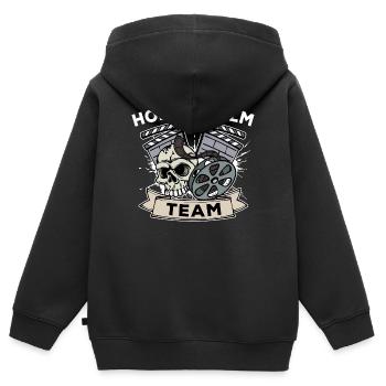 Dvd Abend Movies Streaming Statement Kino Nacht - Kinder Premium Organic Zip Hoodie - Schwarz - Hinten - AI Model Kid Male (0cm)