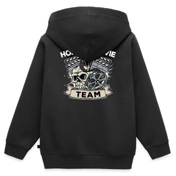 Films Films Cinéma Nuit Déclaration Soirée Cinéma DVD - Sweat Premium à capuche zippé enfant bio - noir - Dos - AI Model Kid Male (0cm)