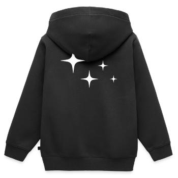 Sparkle glitter stars - Kids Premium Organic Zip-up Hoodie - black - Back - AI Model Kid Male (0cm)