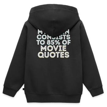 Dvd Soirée Soirée Soirée Déclaration Cinéma Nuit Films - Sweat Premium à capuche zippé enfant bio - noir - Dos - AI Model Kid Male (0cm)