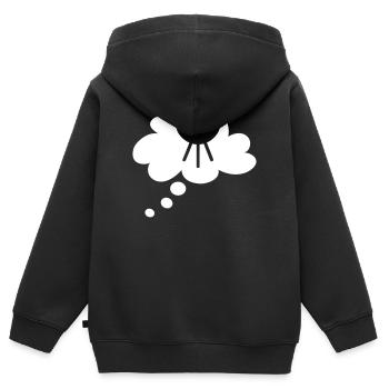 Grill Cloud Thought Bubble Grilling Barbecue Party Fan Fun - Kids Premium Organic Zip-up Hoodie - black - Back - AI Model Kid Male (0cm)