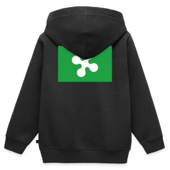 Lombardei Italien - Kinder Premium Organic Zip Hoodie - Schwarz - Hinten - AI Model Kid Male (0cm)