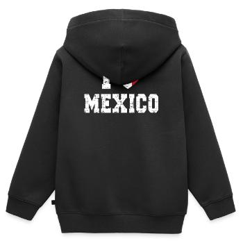 Mexiko - Kinder Premium Organic Zip Hoodie - Schwarz - Hinten - AI Model Kid Male (0cm)