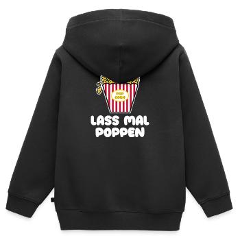 Films Déclaration Films Soirée cinéma Soirée cinéma Popcorn - Sweat Premium à capuche zippé enfant bio - noir - Dos - AI Model Kid Male (0cm)