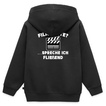 Dvd Abend Statement Movies Theater Kino Nacht - Kinder Premium Organic Zip Hoodie - Schwarz - Hinten - AI Model Kid Male (0cm)