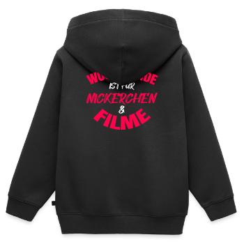 Movie Night Theater Movies Statement Dvd Abend - Kinder Premium Organic Zip Hoodie - Schwarz - Hinten - AI Model Kid Male (0cm)