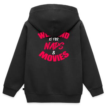 Films Streaming Théâtre Déclaration Nuit du cinéma - Sweat Premium à capuche zippé enfant bio - noir - Dos - AI Model Kid Male (0cm)