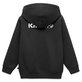 Heart Cinema Night I Love Movies Déclaration Films - Sweat Premium à capuche zippé enfant bio - noir - Dos - AI Model Kid Male (0cm)