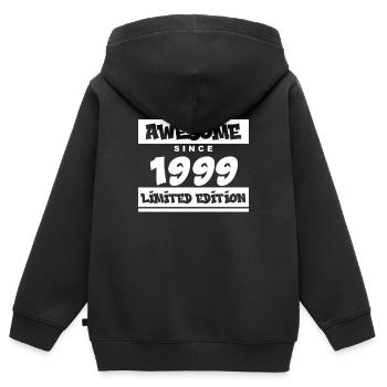 1999 - Jahrgang 1999 - Fantastisch seit 1999 - Kinder Premium Organic Zip Hoodie - Schwarz - Hinten - AI Model Kid Male (0cm)