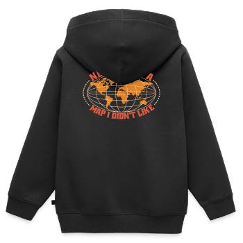 Kartografie Design - Kinder Premium Organic Zip Hoodie - Schwarz - Hinten - AI Model Kid Male (0cm)
