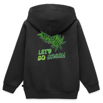Environnementalistes Terre Mère Nature Déclaration Environnement - Sweat Premium à capuche zippé enfant bio - noir - Dos - AI Model Kid Male (0cm)