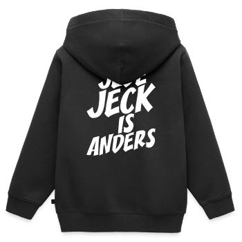 Kölsch Jede Jeck Is Anders Kölner Grundgesetz Köln - Kinder Premium Organic Zip Hoodie - Schwarz - Hinten - AI Model Kid Male (0cm)