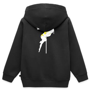Pole Fitness Gelb Bikini Silhouette - Kinder Premium Organic Zip Hoodie - Schwarz - Hinten - AI Model Kid Male (0cm)
