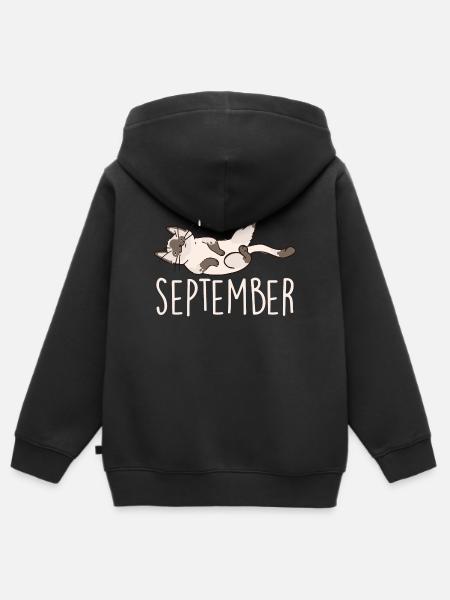 Légende Septembre 1976 Anniversaire Cadeau 1976 - Hoodie Premium med dragkedja barn ekologisk - svart