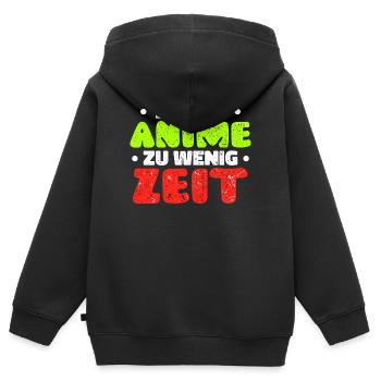 Japanisch Anime Manga Statement Mangastyle Comic - Kinder Premium Organic Zip Hoodie - Schwarz - Hinten - AI Model Kid Male (0cm)