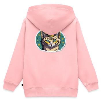 Prinzessin - Kinder Premium Organic Zip Hoodie - Rosa - Hinten - AI Model Kid Female (0cm)