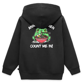 Anime Ramen Japan Statement Zeichentrick Comic - Kinder Premium Organic Zip Hoodie - Schwarz - Hinten - AI Model Kid Male (0cm)