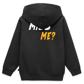 Vermissen Sie mich? - Kinder Premium Organic Zip Hoodie - Schwarz - Hinten - AI Model Kid Male (0cm)