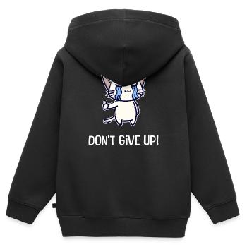 Zeichentrick Anime Katze Statement Trickfilm Manga - Kinder Premium Organic Zip Hoodie - Schwarz - Hinten - AI Model Kid Male (0cm)