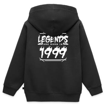 Baujahr 1999 - Kinder Premium Organic Zip Hoodie - Schwarz - Hinten - AI Model Kid Male (0cm)