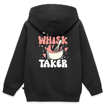 I m a whisk taker - Kinder Premium Organic Zip Hoodie - Schwarz - Hinten - AI Model Kid Male (0cm)