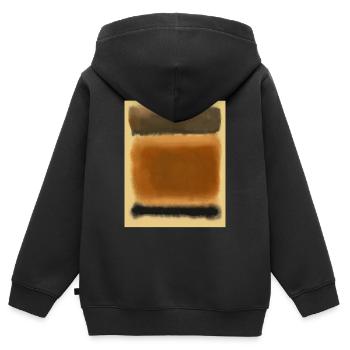 Rothko-Kunst im digitalen Stil - Kinder Premium Organic Zip Hoodie - Schwarz - Hinten - AI Model Kid Male (0cm)