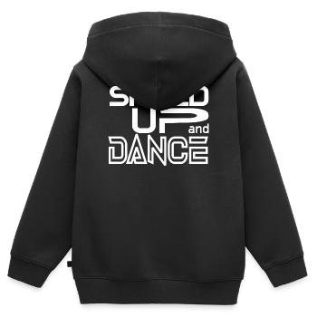 Speed up and Dance - Kinder Premium Organic Zip Hoodie - Schwarz - Hinten - AI Model Kid Male (0cm)