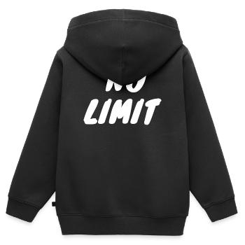 no limit - Sweat Premium à capuche zippé enfant bio - noir - Dos - AI Model Kid Male (0cm)