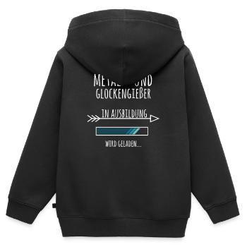 Metall und Glockengießer Ausbildung Geschenk - Kinder Premium Organic Zip Hoodie - Schwarz - Hinten - AI Model Kid Male (0cm)
