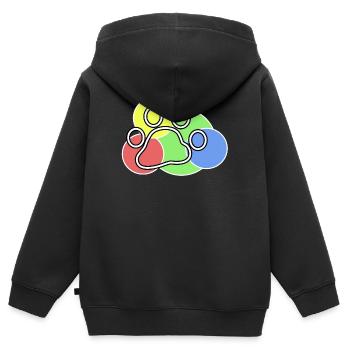 Animaux Cuddly Animal Pet Animal préféré Animaux de compagnie - Sweat Premium à capuche zippé enfant bio - noir - Dos - AI Model Kid Male (0cm)