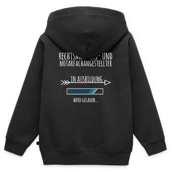 Rechtsanwalts und Notarfachangestellter Ausbildung - Kinder Premium Organic Zip Hoodie - Schwarz - Hinten - AI Model Kid Male (0cm)