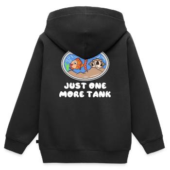 Aquarium Statement Goldfisch Haustiere Kuscheltier - Kinder Premium Organic Zip Hoodie - Schwarz - Hinten - AI Model Kid Male (0cm)