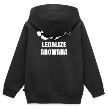 Fish, Statement, Pets, Animals, Pet - Kids Premium Organic Zip-up Hoodie - black - Back - AI Model Kid Male (0cm)