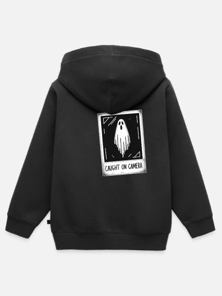 Photo Ghost - Kids Premium Organic Zip-up Hoodie - black